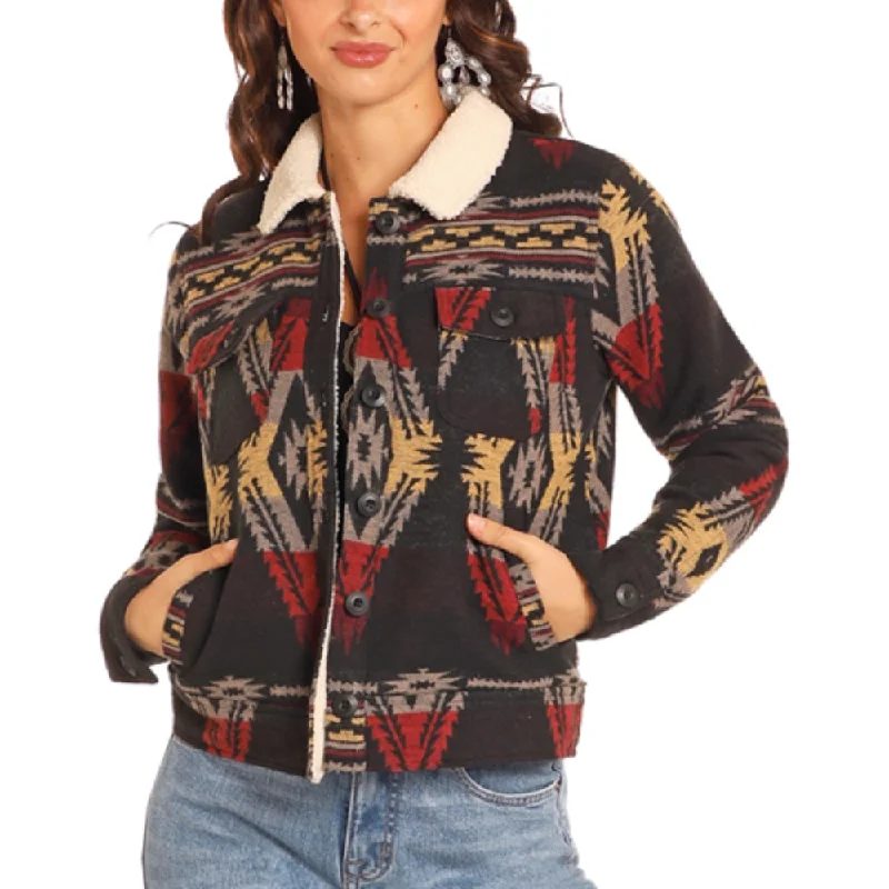 Goddess Outfit Rock & Roll Womens Jacquard Jacket - BW92C04339-01