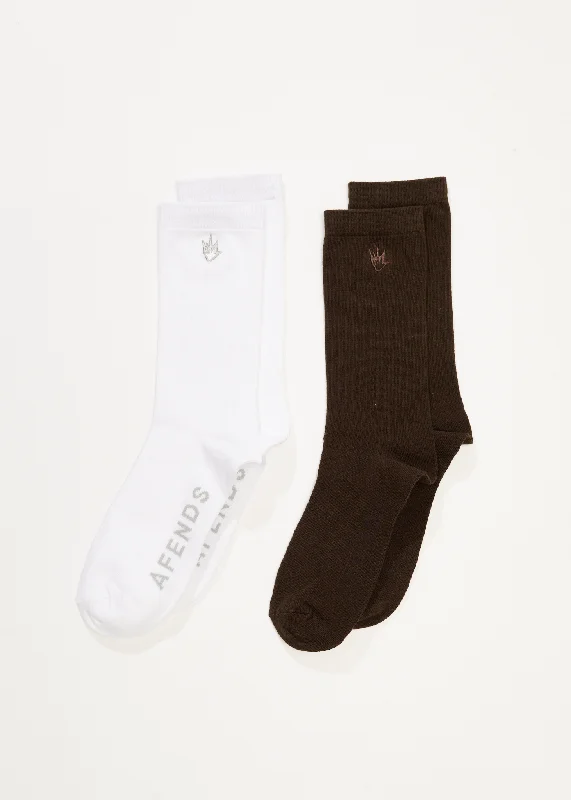 High Street Style AFENDS Mens Flame - Socks Two Pack - Multi