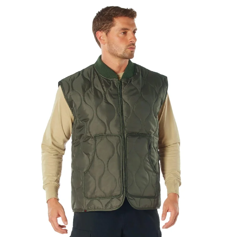 Stand-up collar design Rothco Quilted Woobie Vest