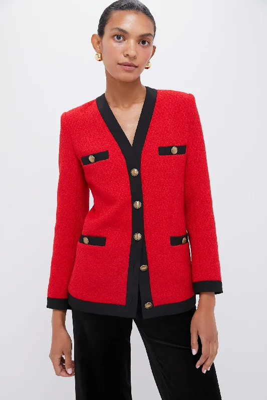 Street Vertical And Horizontal Design Red Lenore Jacket