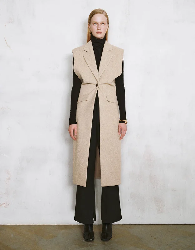 Relaxed Dresses Notch Lapel Tailored Waistcoat
