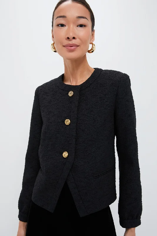 Luxury Fashion Black Tweed Sommers Jacket
