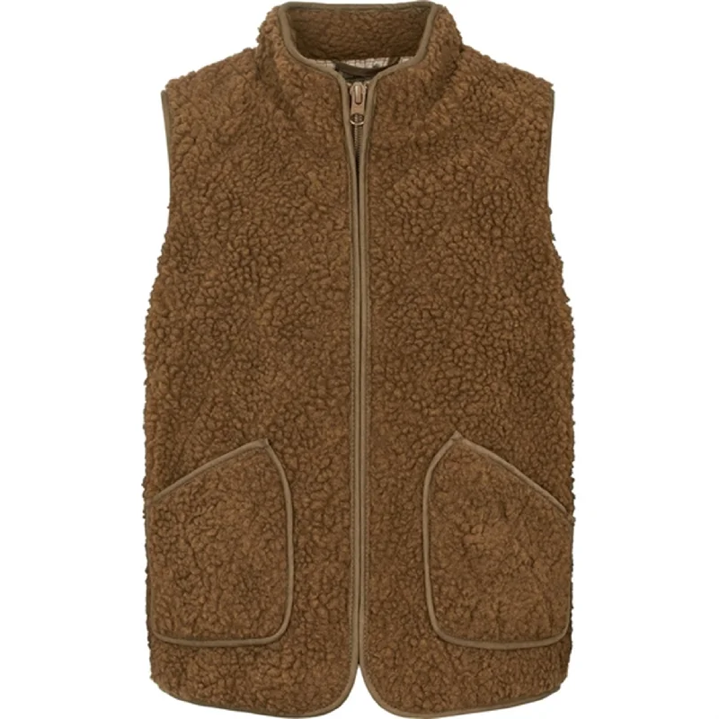 Style Design MarMar Joby Teddybear Fleece Vest Bark