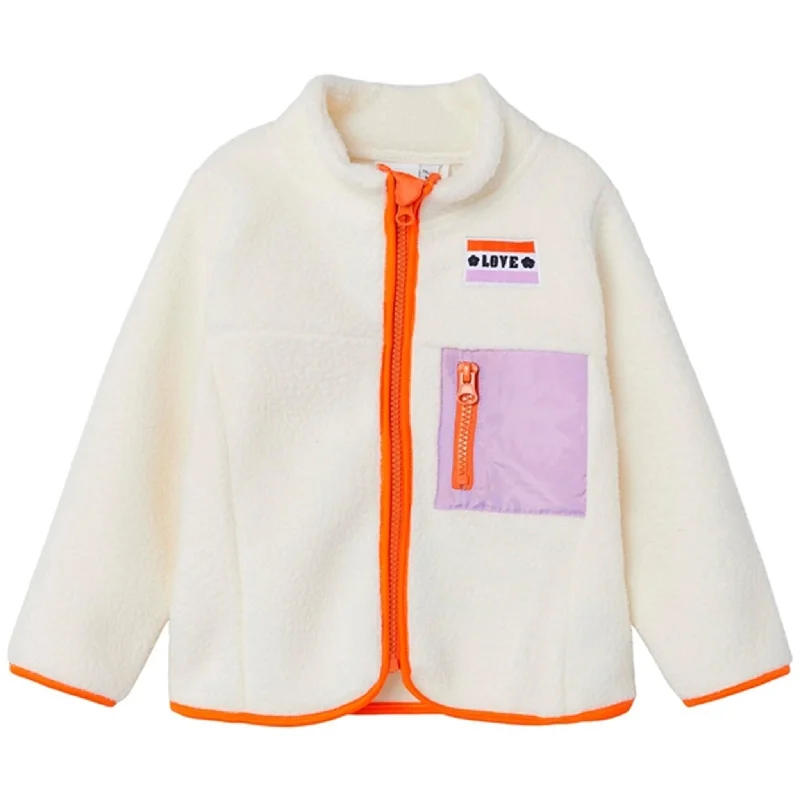 Windbreaker fashion Name it Buttercream Lusa Teddy Cardigan