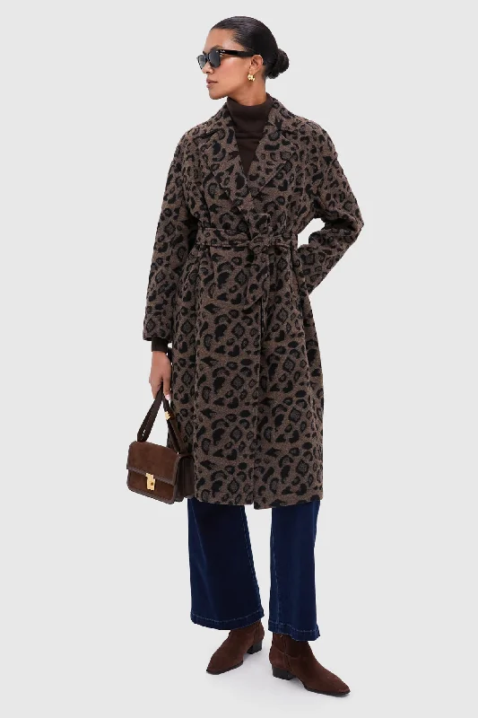 Trendy Items Cheetah Abbott Wrap Coat