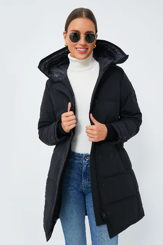 Effortless Dressing Black Noir Black Disc Shelburne Parka