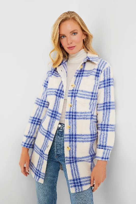 Fun and cute Mazarine Blue Bailey Long Shirt Jacket