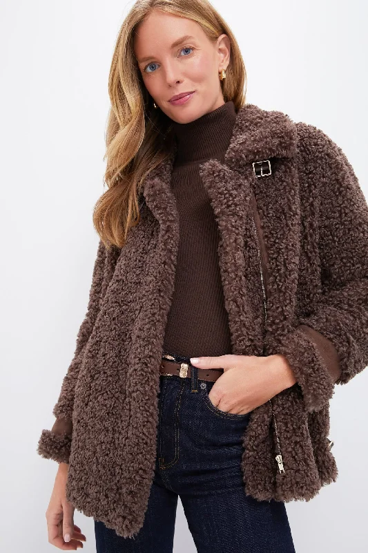 Fresh And Simple Brown Sherpa Giulia Jacket