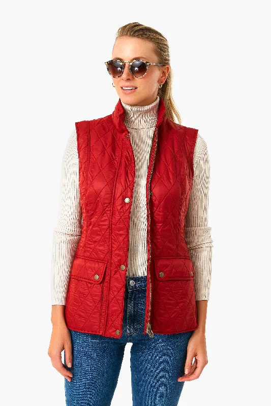 Retro Design Dark Red Wray Gilet