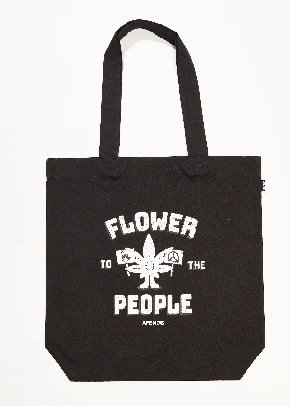 Elegant And Casual AFENDS Mens Flower - Tote Bag - Black