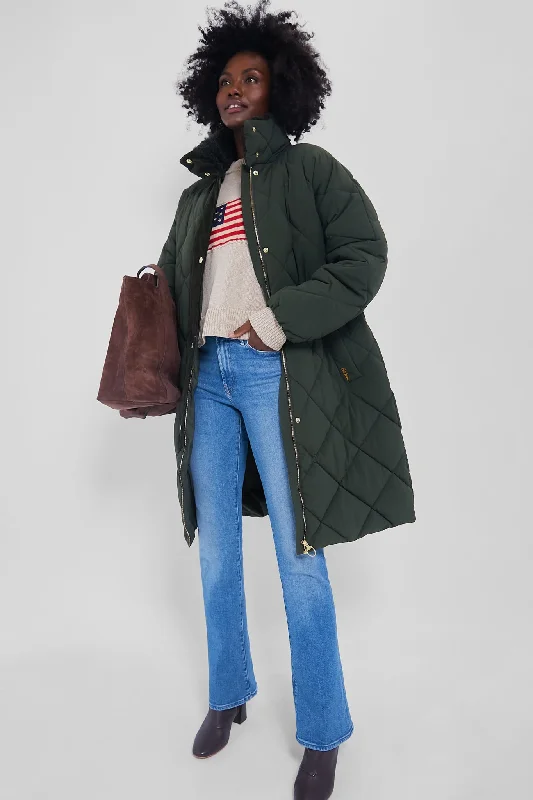 Single item design Olive Bearnie Puffer Quilted Coat