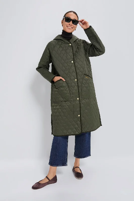 Goddess Style Olive Harmby Quilted Coat