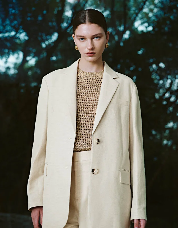 Minimal Style Straight Tailored Blazer