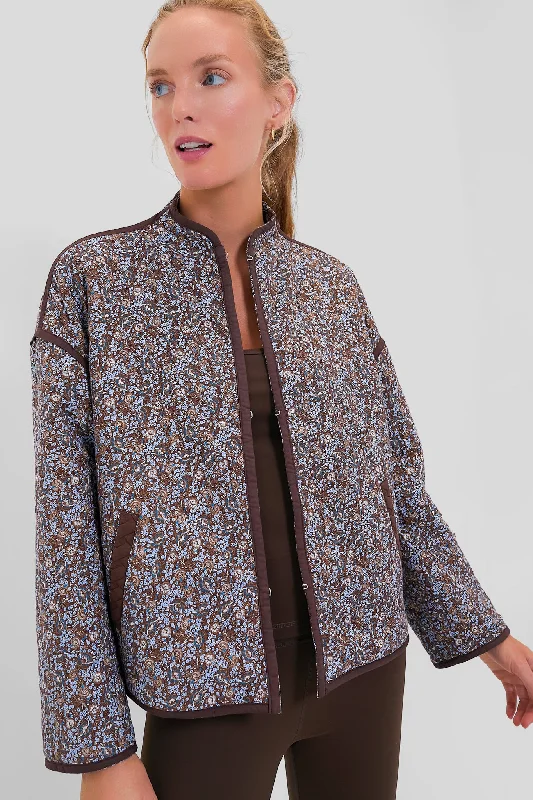 Breathable Design Reversible Brown Quilted Celeste Jacket