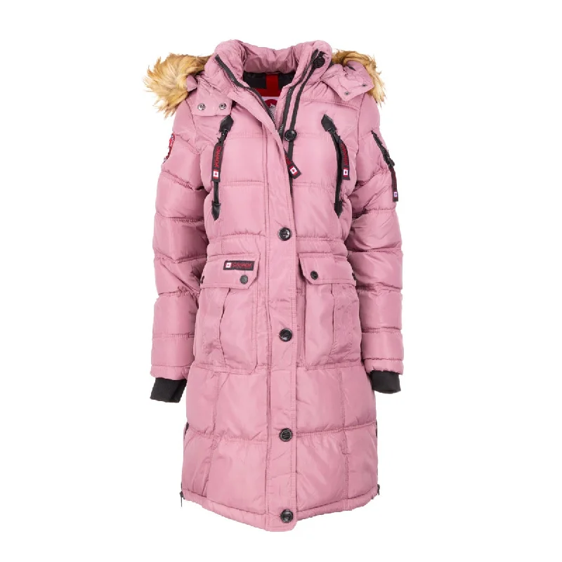 Retro Lace Fabric Canada Weather Gear Women's Jacket OLCW824H
