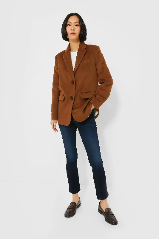Fresh And Capable Walnut Wool Cashmere Atelier Blazer