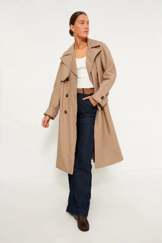 Literary Style Honey Gwyn Showerproof Trench Coat