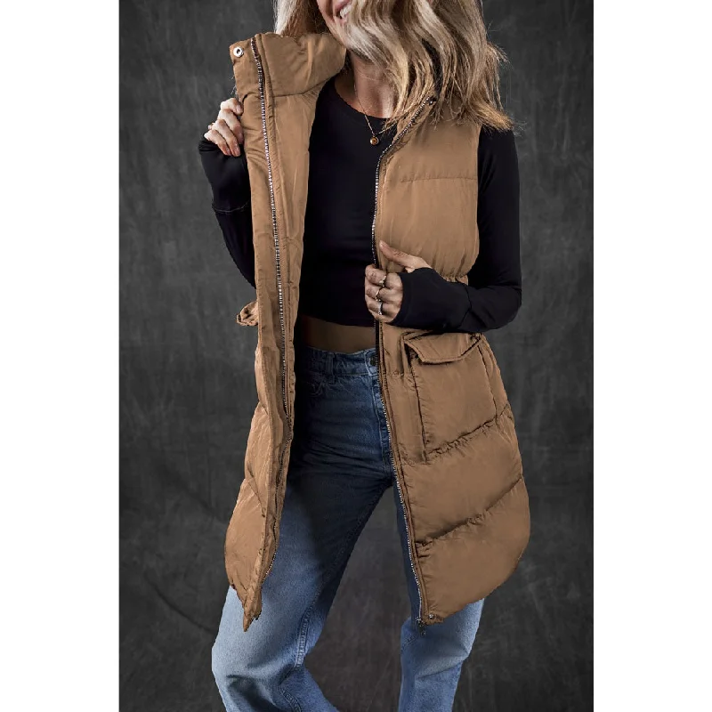 Sports And Leisure Sugar & Lace Womens Coffee Longline Vest - SL853326-P1017