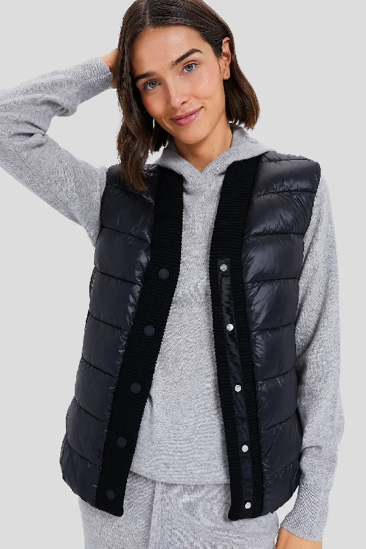 Elegant and noble Black Colwyn Combo Boxy Gilet