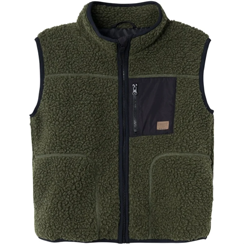 Printed pattern Name it Thyme Magot Teddy Vest