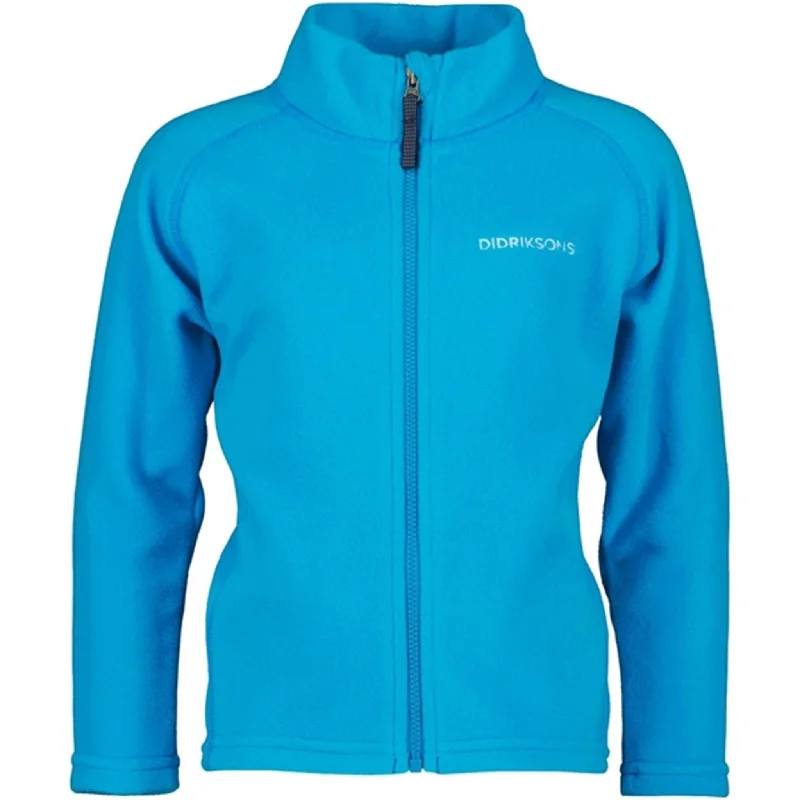 Fashionable and casual Didriksons Blue Lagoon Monte Kids Fleece Cardigan