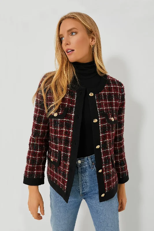 Simple Style Cherry Plaid Lydia Jacket