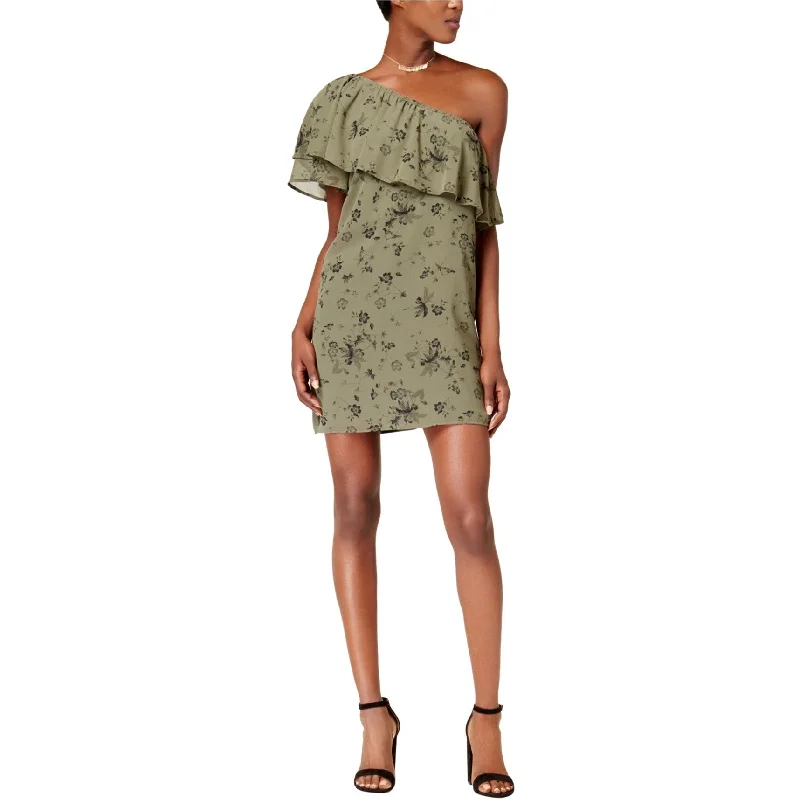 Printed pattern Kensie Womens One-Shoulder Sheath Dress