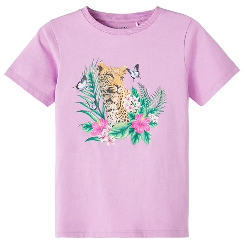 Printed pattern Name it Smoky Grape Hilde T-Shirt