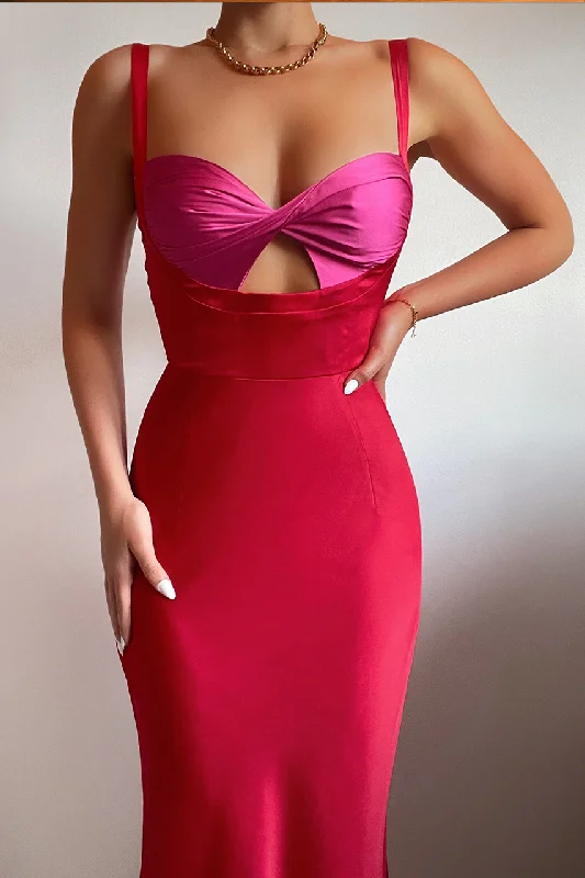 Romantic And Sweet Kelsi Midi Dress - Red