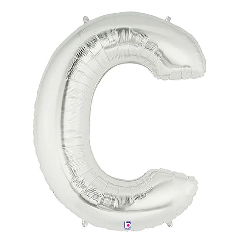 Warm Wear 40 inch LETTER C - SILVER MEGALOON