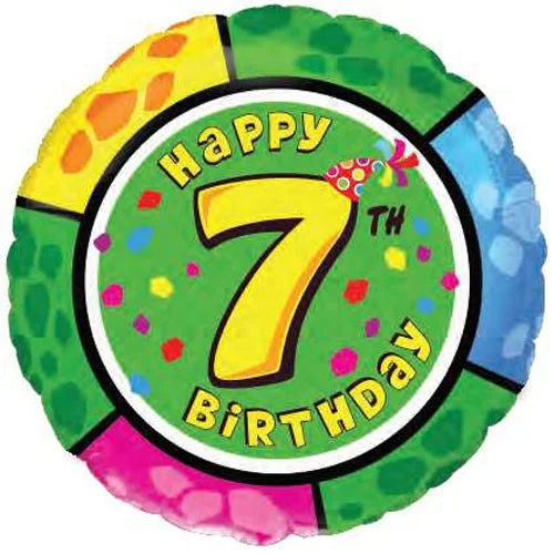 Short Design 18 inch HAPPY BIRTHDAY - SEVEN