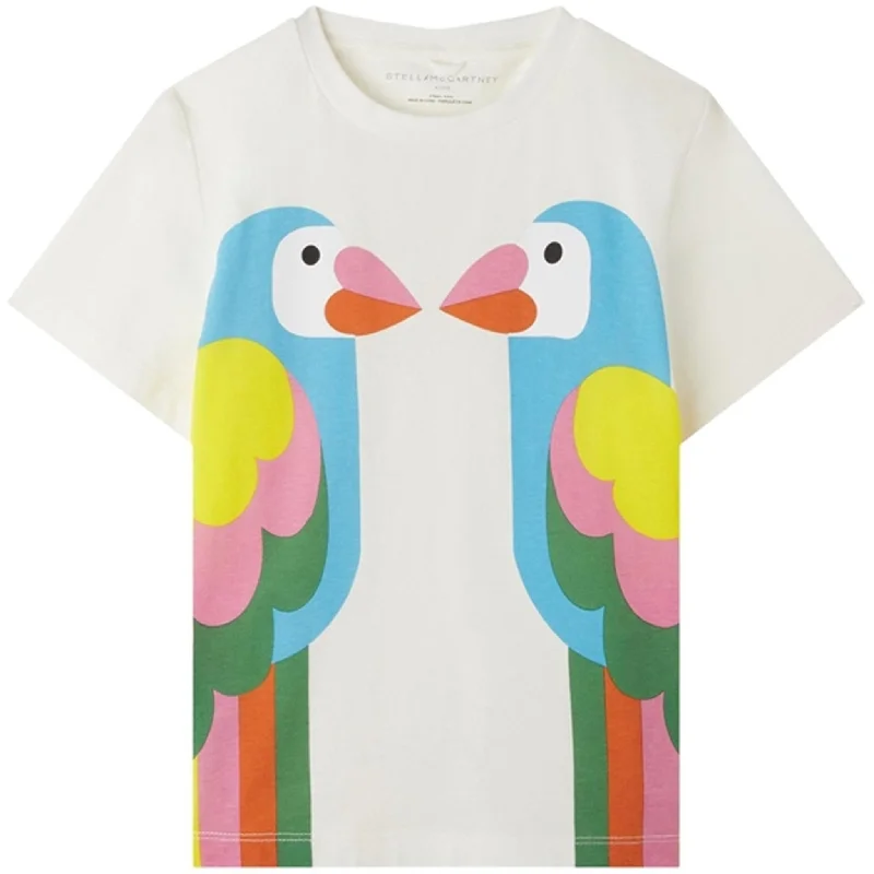 Retro Literary Style Stella McCartney Ivory T-Shirt