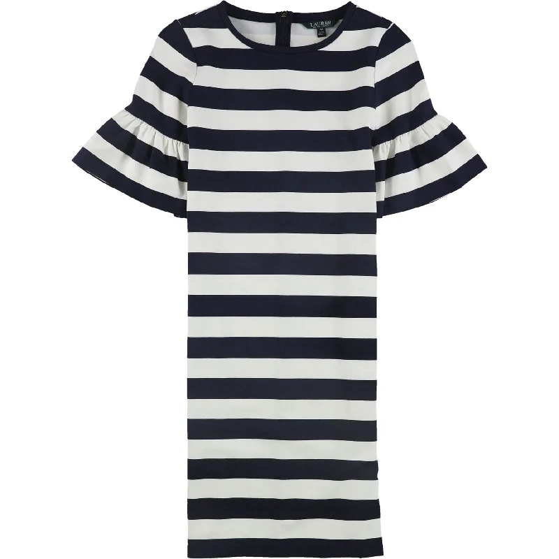 Comfortable Design Ralph Lauren Womens Striped Shirt Dress, Blue, X-Small