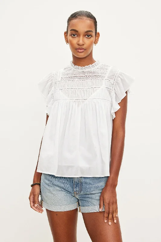 Effortless Comfort INESSA COTTON LACE TOP