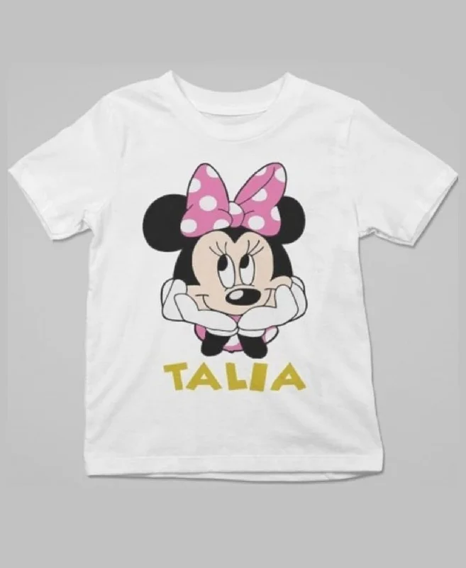 Age-reducing Style Girls Minnie customized t-shirt