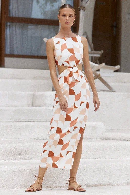 Fashion Concept Kiaan Midi Dress - Multicolour