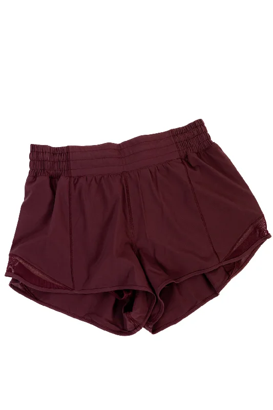 Warm Winter Series Hotty Hot High Rise Lined Short 2.5" | Garnet