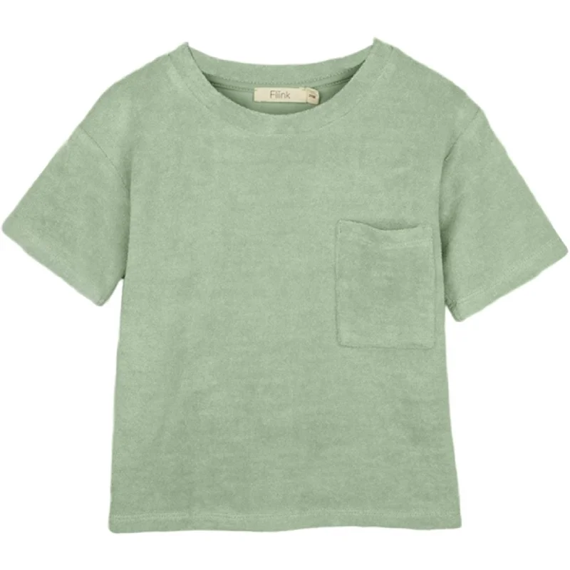 Classic Retro Fliink Dusty Green Teddy T-Shirt