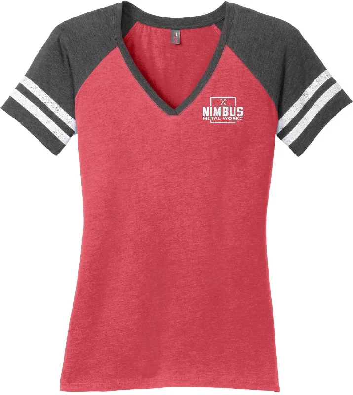Free Design District Ladies Game V-Neck Tee