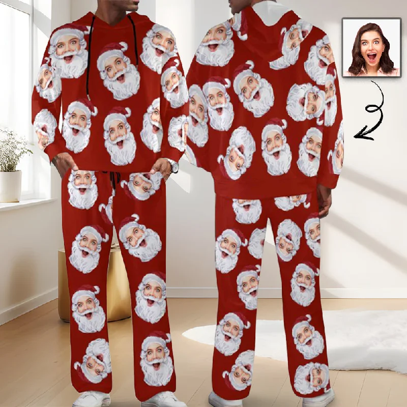 Personalized Clothing Custom Photo Mens 2 Piece Outfits Lounge Hoodie Sweatsuit Sets Oversized Tracksuit with Pockets