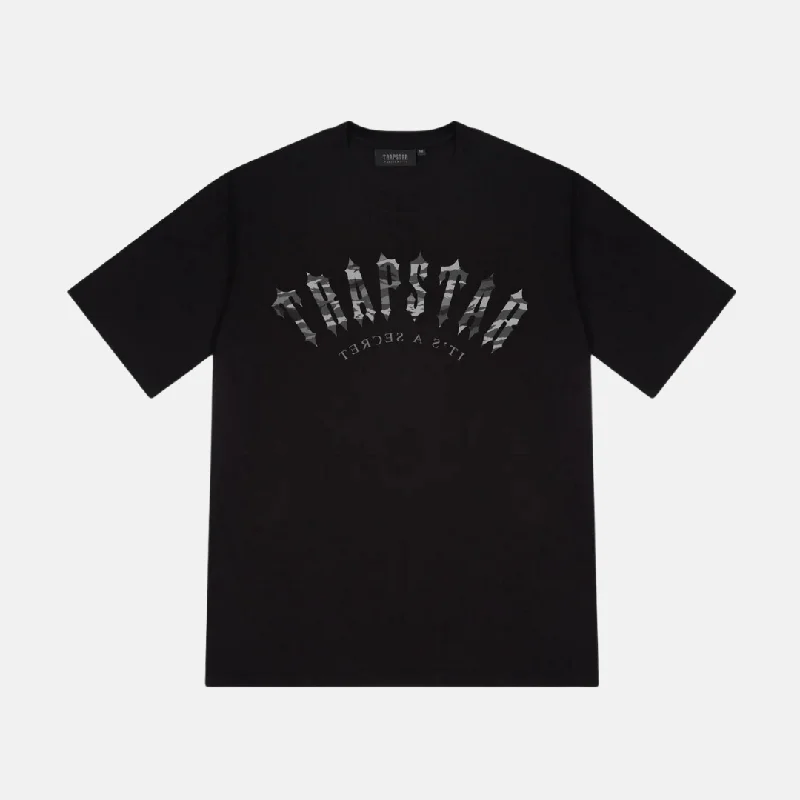 Casual Style Trapstar Arched Irongate T-Shirt - Black Camo