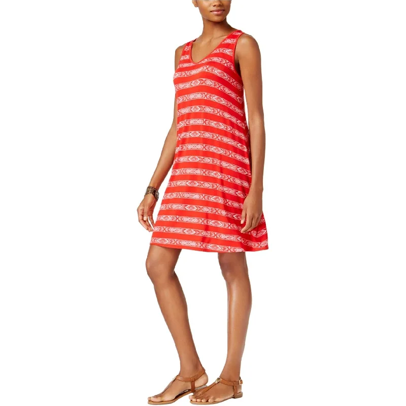 Comfortable down G.H. Bass & Co. Womens Striped Sheath Dress, Red, X-Small