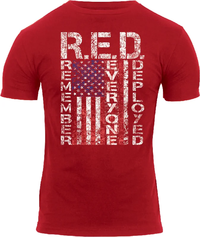 Comfortable And Versatile Red - Athletic Fit R.E.D. (Remember Everyone Deployed) T-Shirt