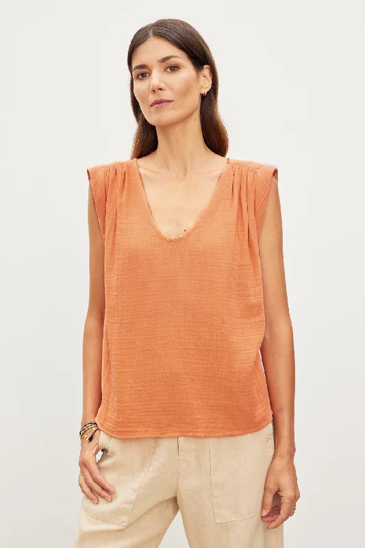 All-Day Comfort JAYLA COTTON GAUZE TANK TOP