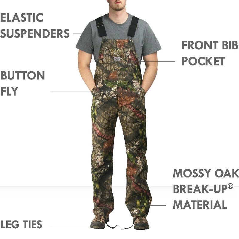 Trendy and versatile #178 Mossy Oak Break-Up Camo American Made Overalls