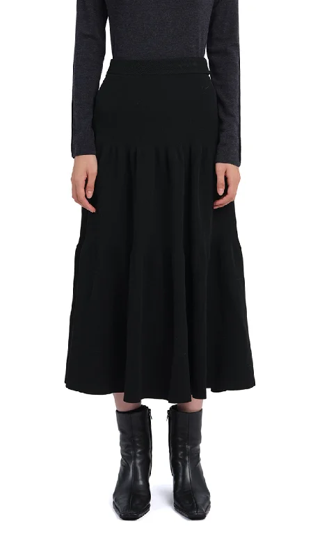 Letter embroidery Knitted Dolly Skirt