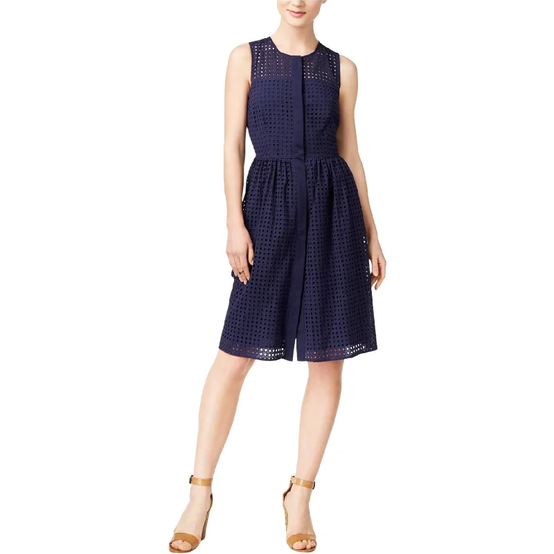 High-end atmosphere Maison Jules Womens Cotton Button-Up Shift Dress