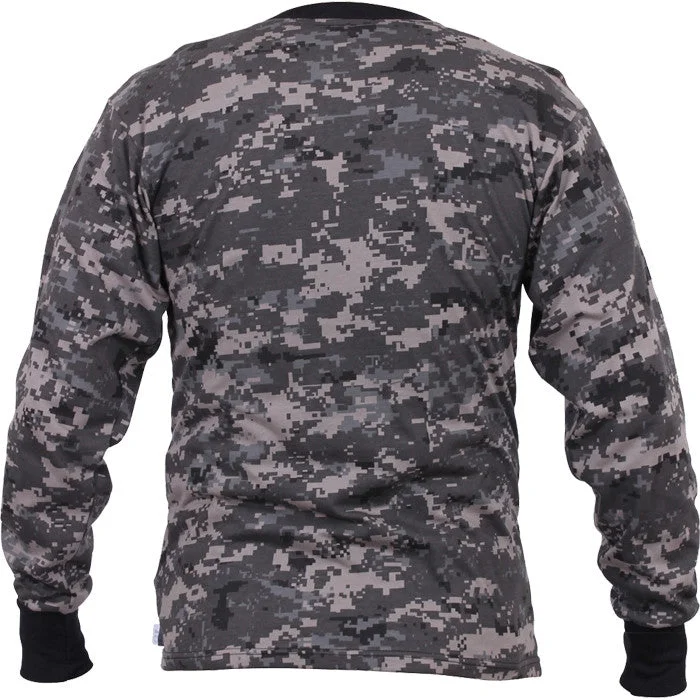 Cozy Fit Subdued Urban Digital Camo - Military Long Sleeve T-Shirt