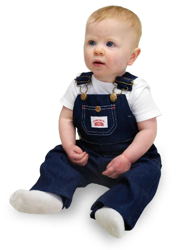 Lazy Style #7 Made in USA Kids Premium Blue Denim Bib Overall