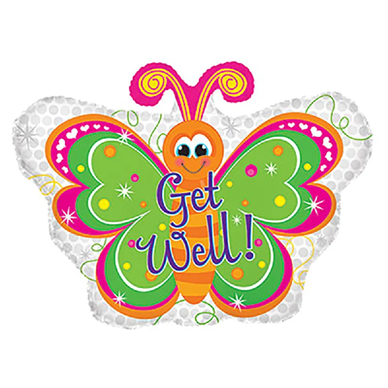 Design Trend 22 inch GET WELL BRIGHT BUTTERFLY